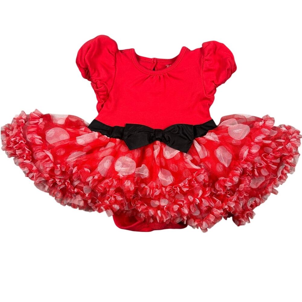 Disney Baby Minnie Mouse Tulle Tutu Dress Bodysuit 12-18M
